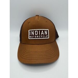 Indian Motorcycle Hat Snap Back Brown Mens Mesh Trucker Cap By Quality‎ Clothing